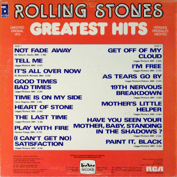 Greatest Hits Vol.1 - Rolling Stones - Café Vinilo